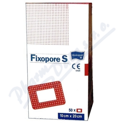 Fixopore S sterilní náplast 10x20cm 50ks