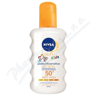 NIVEA SUN dět.opal.sprej sensit.OF50+ 200ml 85847