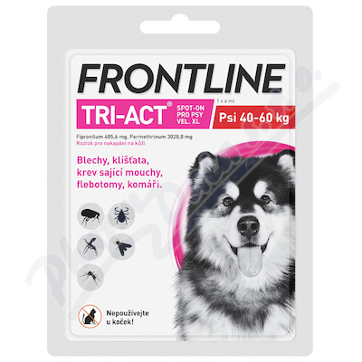 Frontline Tri-Act psi 40-60kg spot-on pipeta 1x6ml