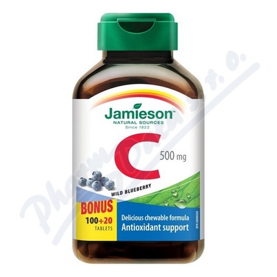 JAMIESON Vitamín C 500mg borůvka cucací tbl.120