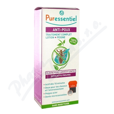 PURESSENTIEL Roztok proti vším + hřebínek 100 ml