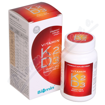 Biomin VITAMIN K2+D3 1000 I.U. 30 tob.