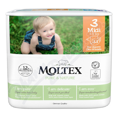 Moltex Pure&Nature 3 Midi plenk.kalhot.4-9kg 33ks