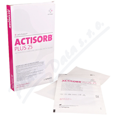 Actisorb Plus krytí s uhl.a stříbr. 10.5x19cm 10ks