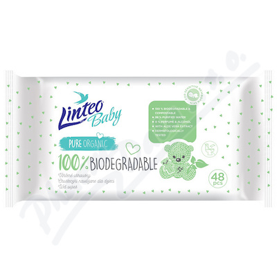 Vlhčené ubrousky LINTEO BABY BIODEGRADABLE 48ks