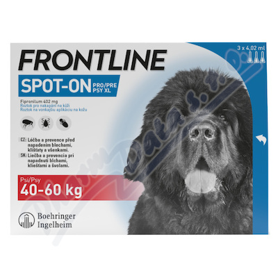 Frontline Spot On Dog 40-60kg pipeta 3x4.02ml