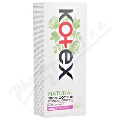 KOTEX Natural slipové vložky Normal+ 18ks