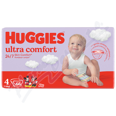 HUGGIES Ultra Comfort 4 7-18kg 66ks