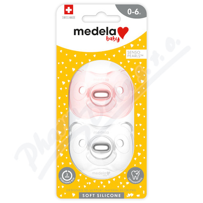 Medela baby Soft Silicone dudlík růž/tran.0-6m 2ks