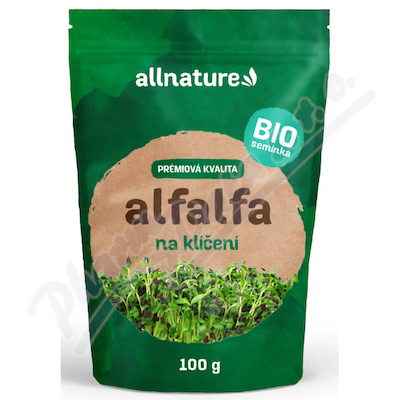 Allnature Semínka na klíčení alfalfa BIO 100g