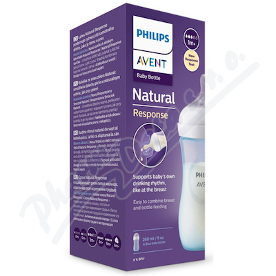 Philips AVENT Láhev Natural Respon.260ml 1m+ modrá