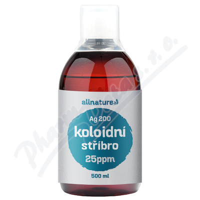 Allnature Koloidní stříbro Ag200 25ppm 500ml