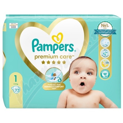 Pampers Premium Care 1 plenk.kalhotky 2-5kg 72ks