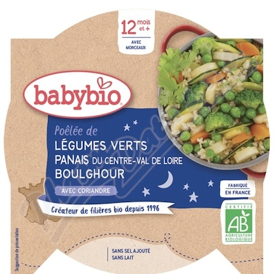 BABYBIO večer.menu zele-pastin-boulghour 12m+ 230g