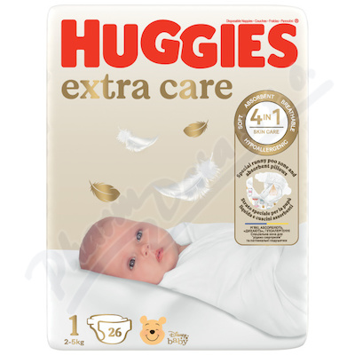 HUGGIES extra care 1 2-5kg 26ks