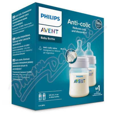 Philips AVENT Láhev Anti-colic 2x125ml 0m+