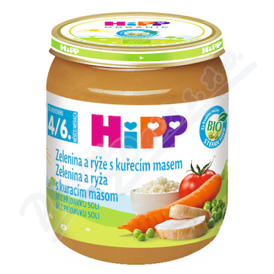 HiPP BABY BIO Zel.om. s rýží a kuř.m. 125g