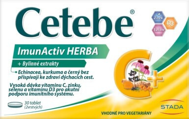 Cetebe ImunActiv HERBA +Bylinné extrakty tbl.30