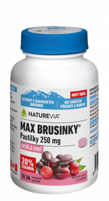 NatureVia Max brusnice pastilky tbl.30+6