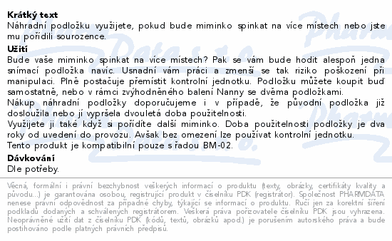 Nanny BM-02D Náhradní podložka