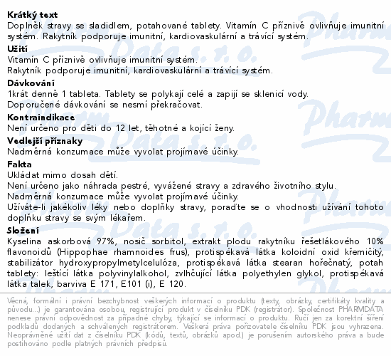 Vitamín C+Rakytník tbl.30+10