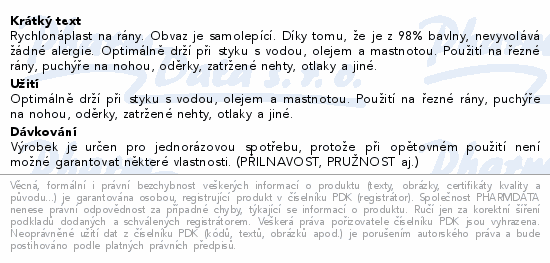 Rychlonáplast elastická 25mmx450cm smajlík