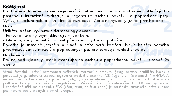 Neutrogena NR regenerační balzám na chodidla 50ml