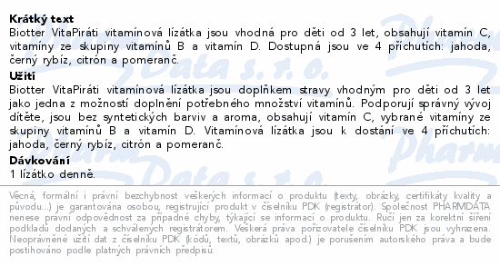 Biotter VitaPiráti vitamínová lízátka 24ks