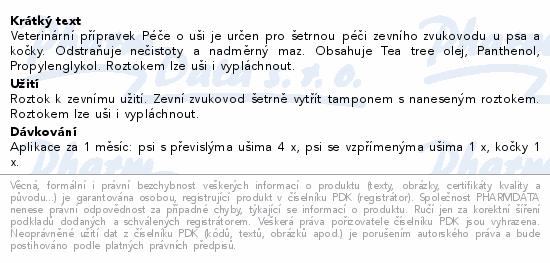 PET HEALTH CARE Péče o uši 100 ml