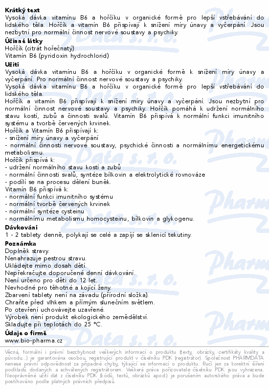 Magnesium citrát Forte 150mg+Vit.B6 6mg tbl.30+30