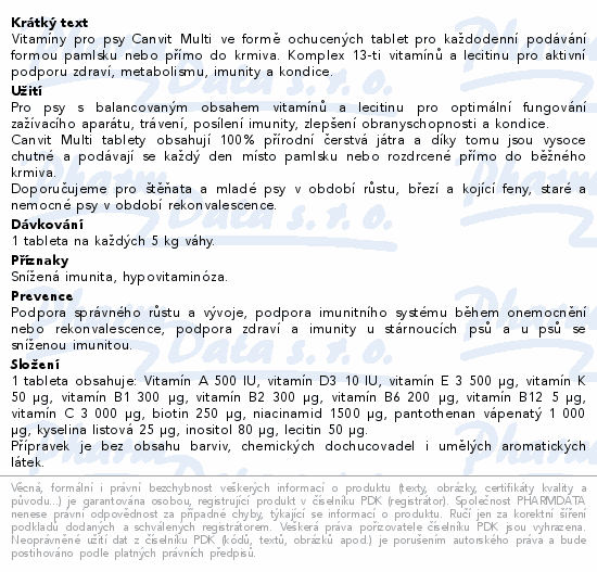 Canvit Multi pro psy tbl.100