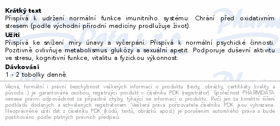 Allnature Ženšen bylinný extrakt cps.60