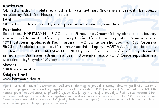 Obin. hydrofil.pletené nesterilní 8cmx5m 1ks