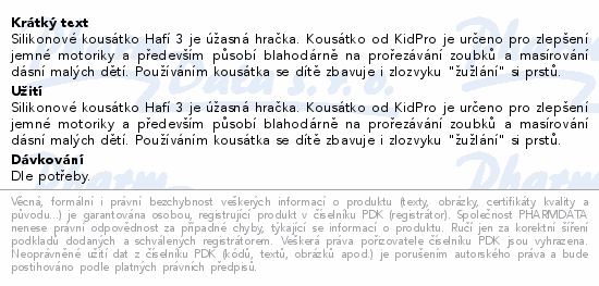 KidPro Silikonové kousátko Hafí 3