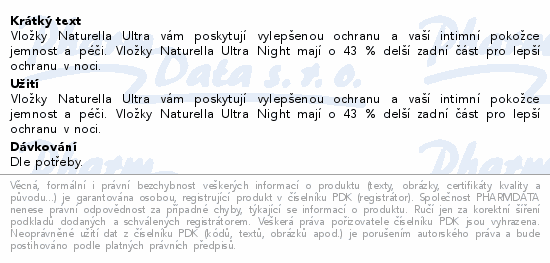 Naturella Ultra Night 4 vložky 14ks