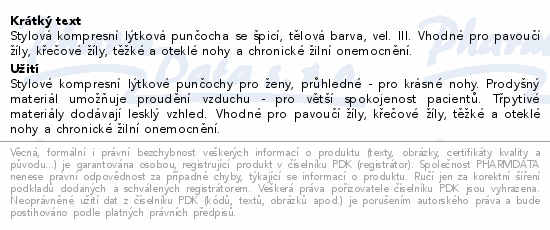 JOBST UltraSheer I.KT punč.lýtk.+šp.vel.III tělové