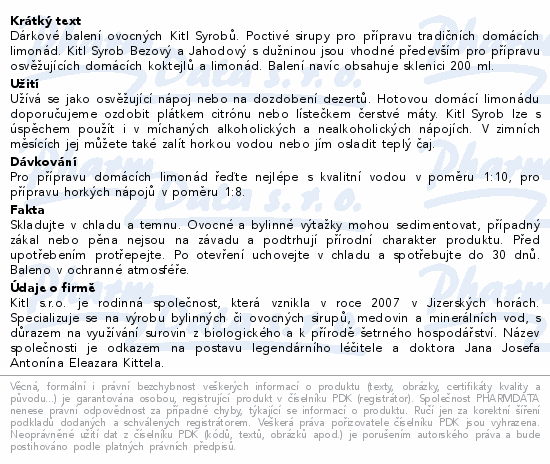 Kitl kazeta se skleničkou Jahoda+Bez 2x500ml