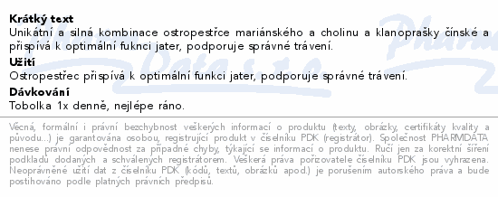 Labe Pharm Ostropestřec EXTRA s cholinem tob.60+30