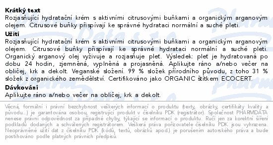 NUXE BIO ORGANIC Rozjasňujúci hydratačný krém 50ml RENO