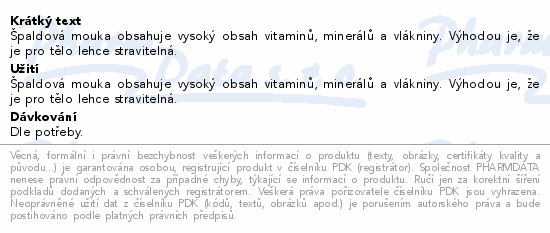 Nominal Špaldová mouka hrubá 1kg