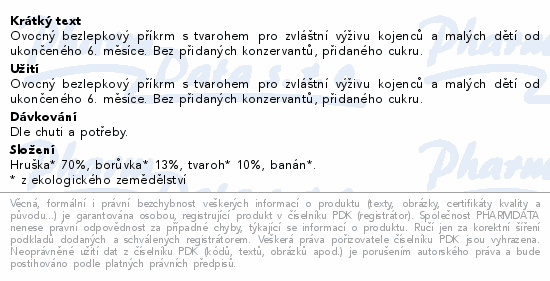 Rudolfs Hruška borůvky tvaroh BIO 190g 6M