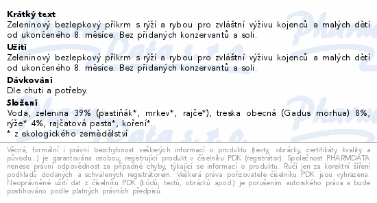 Rudolfs kapsička Zelenina rýže ryba 110g 8M+