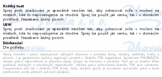 Menforsan Sprej proti značk.močí psy a kočky 500ml