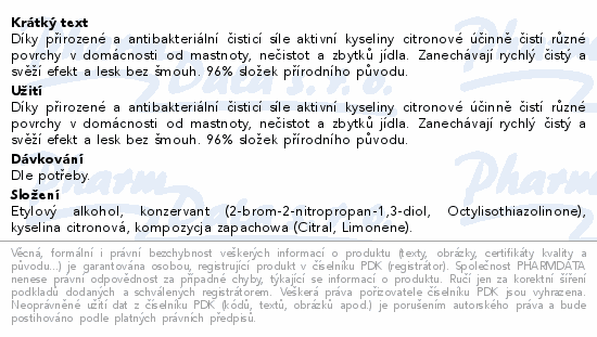 Luba Čistící antib.ubrousky s kys.citronovou 24ks