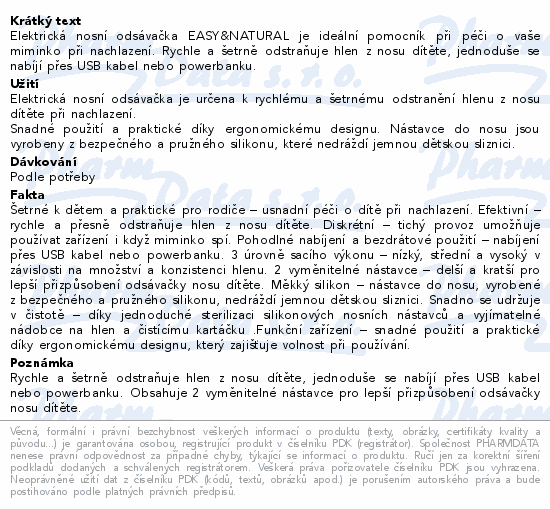 CANPOL BABIES Elektr.nosní odsávačka EASY&NATURAL