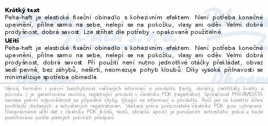 Peha-haft Fixační kohezivní obinadlo modrá 10cmx4m