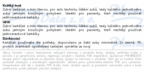 CiAssist Mini zubní kartáč.s mini hlavou mix barev