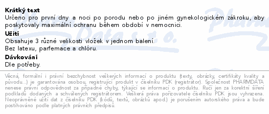 MomCare poporodní hygienické vložky různé vel.18ks