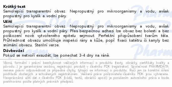 Náplast fixační HYDROFILM 10x12.5cm 10ks