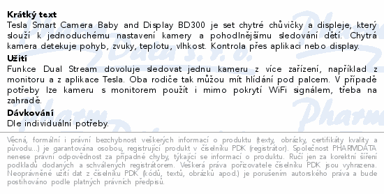 TESLA Smart Camera Baby and Display BD300